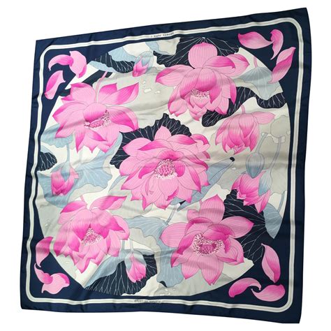 hermes lotus scarf|hermes bandanas for women.